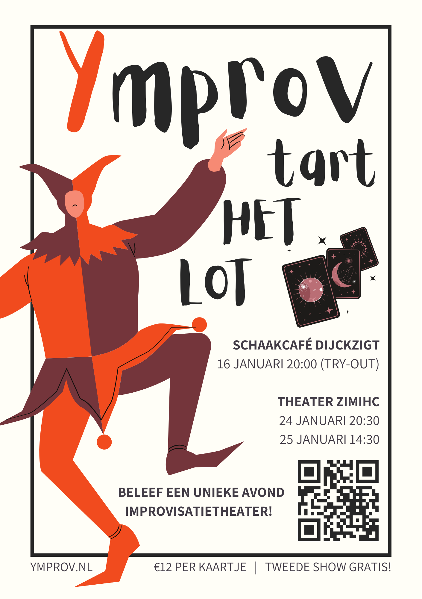 Ymprov tart het lot - Voorstelling poster
